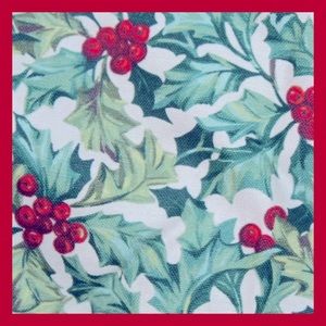 Longaberger Bagel Basket Liner American Holly